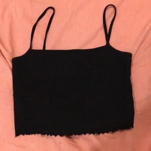 brandy melville: lettuce edge cropped tank top